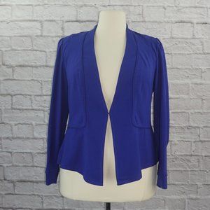 City Chic Piping Praise Lagoon Blazer Large / 20